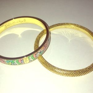 Lilly Pulitzer Bracelets (1 gold, 1 patterned)